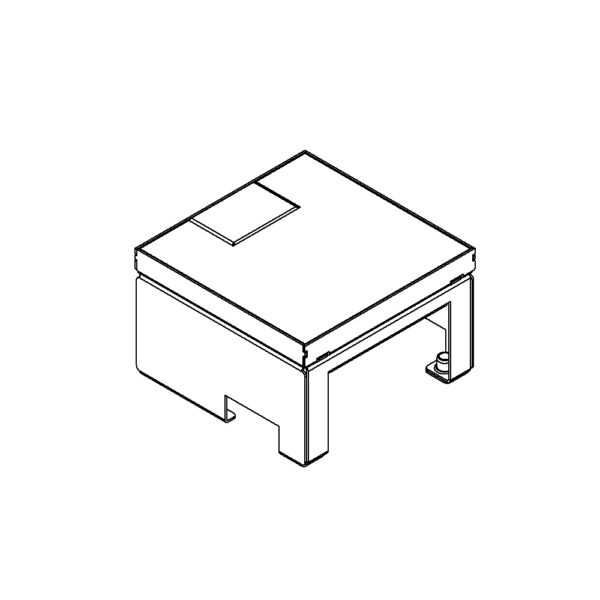 Produktbild UBD 160 157  -  Unterflur-Bodendose UBD 160 inkl. belegtem Deckel aus Chromstahl, geschliffen, und 1 Schnurauslass